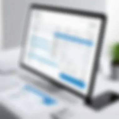 Invoice Analysis with Clio Software Legal professional analyzing invoices using Clio software