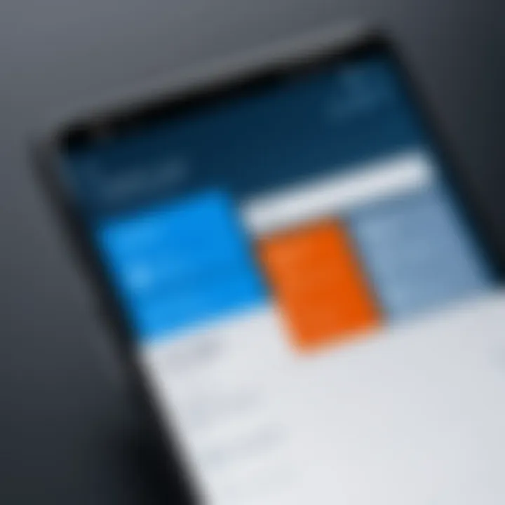 User interface of a popular to-do list application