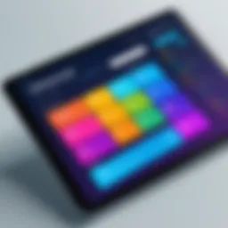 An interface showcasing a user-friendly scheduling application with vibrant colors and intuitive design.