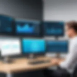 Illustration showcasing the Dentrix Enterprise interface