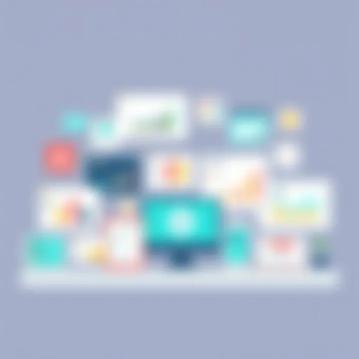 Illustration of various types of service reporting software