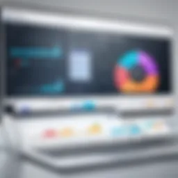 Visual representation of an LMS dashboard showcasing user engagement metrics
