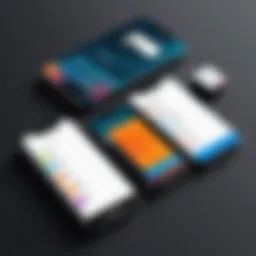 Sleek Mobile App Interface for Business Cards