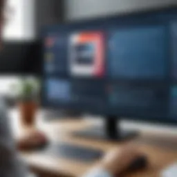 User interface of closed captioning software showcasing features