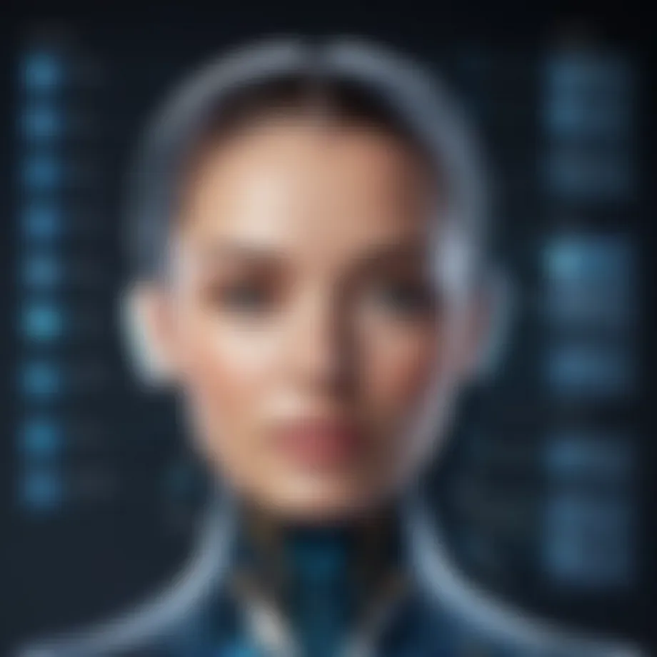 A sophisticated AI language model interface