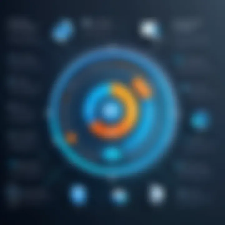 Infographic highlighting key functionalities of software solutions