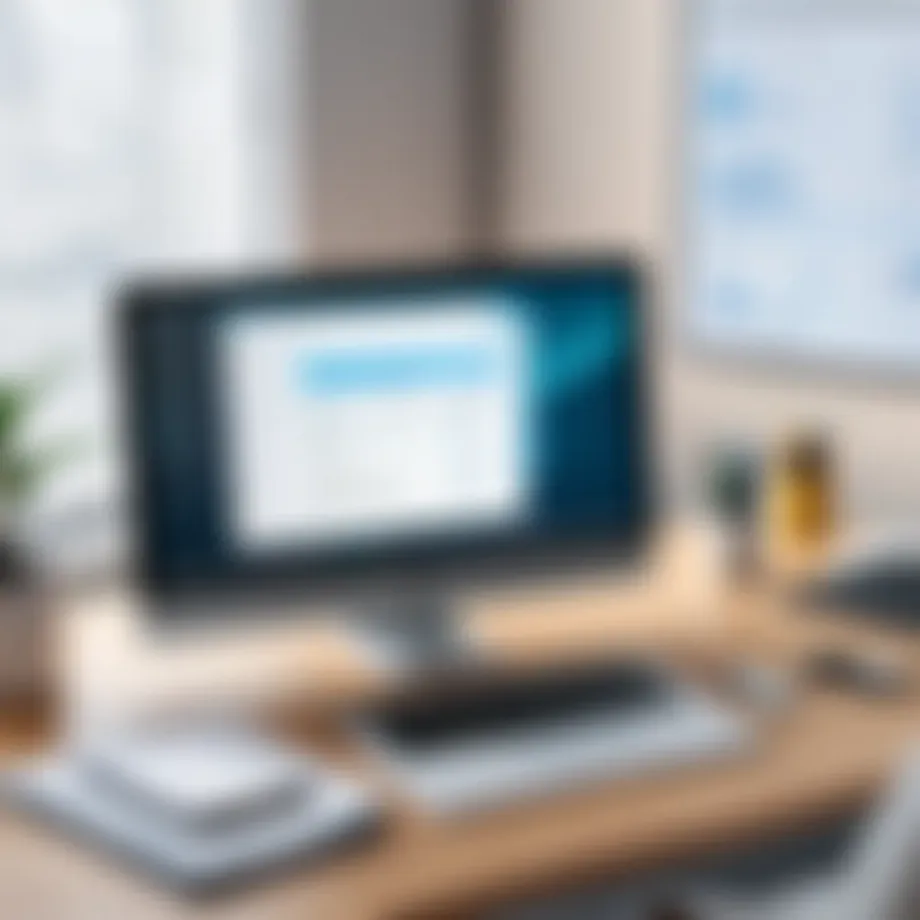 An organized digital workspace showcasing various document management tools