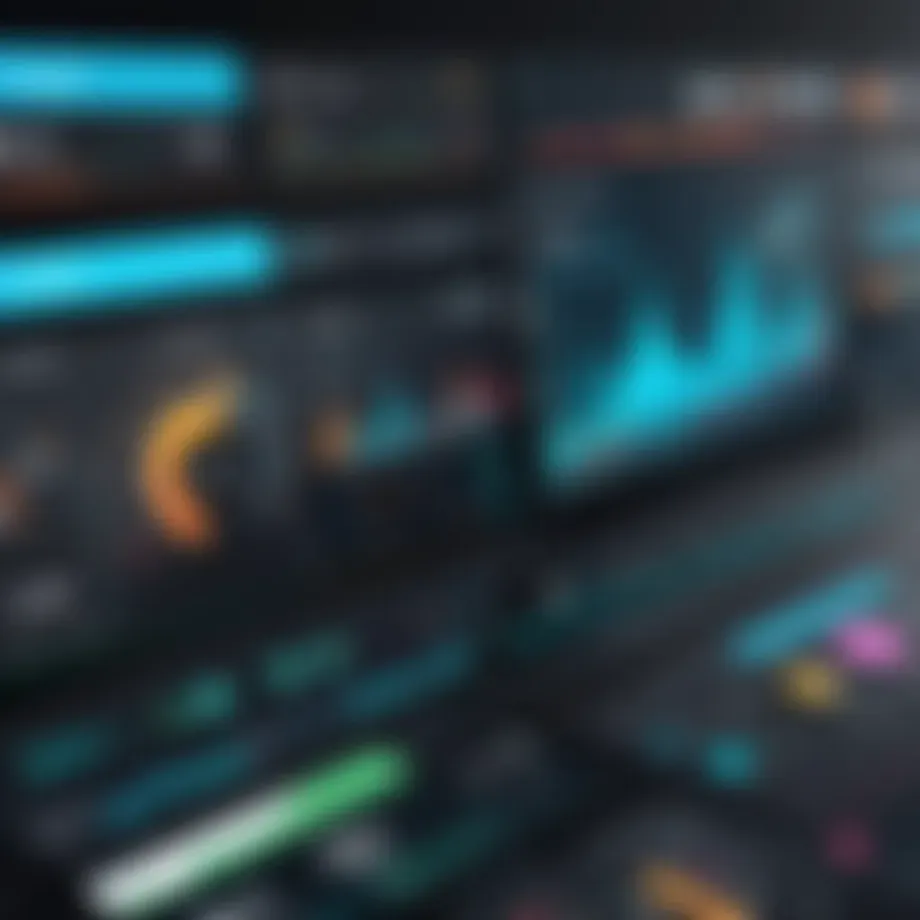 Visual representation of a modern dashboard interface
