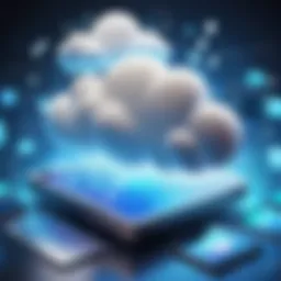 Visual representation of cloud technology enhancing project management