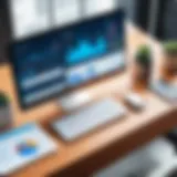 A digital dashboard showcasing various B2B prospect research tools.