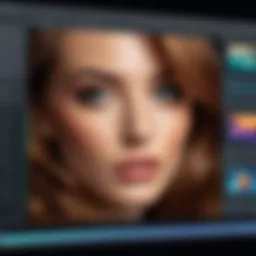 A sophisticated user interface of photo creation software showcasing various editing tools.
