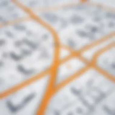 Route Finding Software Interface A user interface showcasing route finding software features and analytics