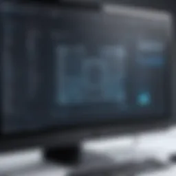 A digital engineering drawing on a computer screen showcasing advanced software features