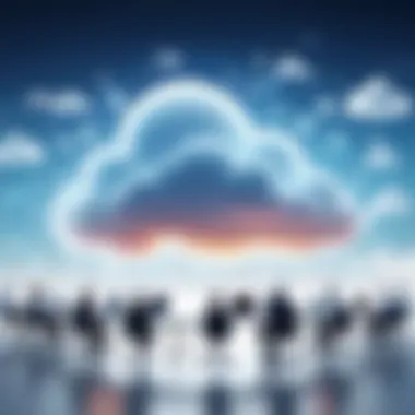 Collaboration in the Cloud Business team collaborating in a cloud environment