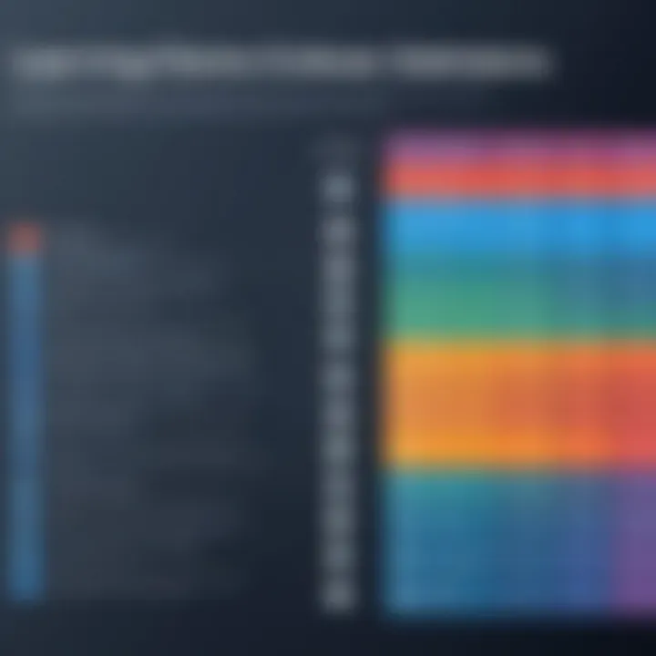 Comparison chart of top learning software solutions