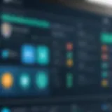 Overview of an alumni management system interface showcasing user-friendly navigation.