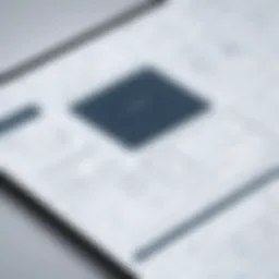 Visual representation of wireframe elements