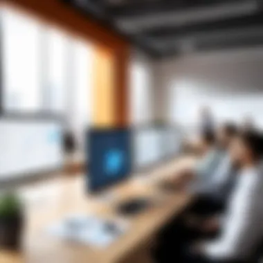 Collaborative workspace showcasing team communication tools
