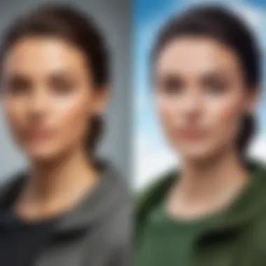 Photo Enhancement Comparison Before and after comparison of photo enhancement
