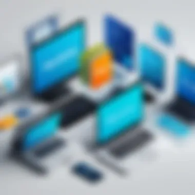 Seamless Integration with Business Software An illustration demonstrating seamless integration of PaySimply with various business software.