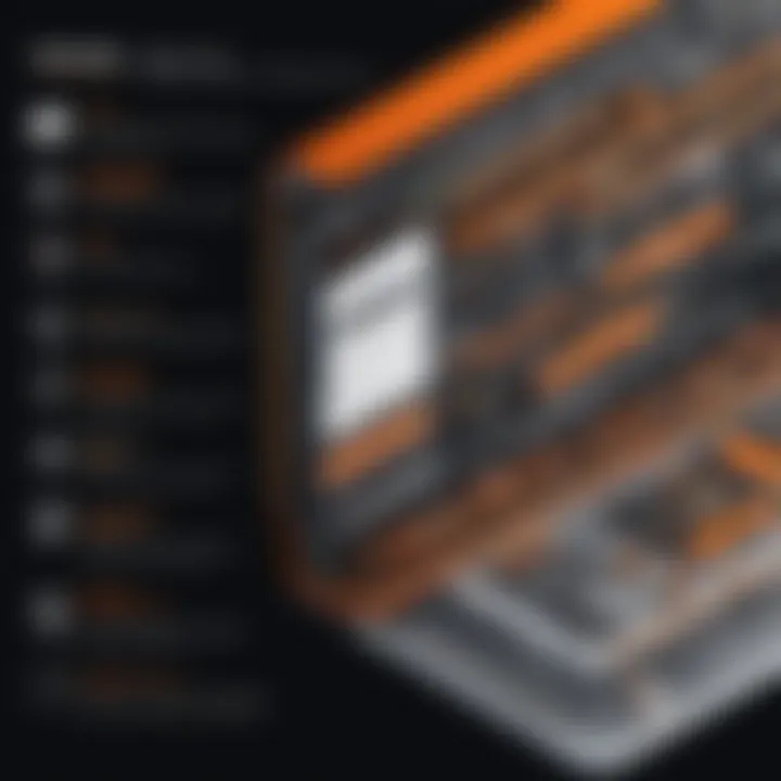 Infographic illustrating Procore's key features for construction management