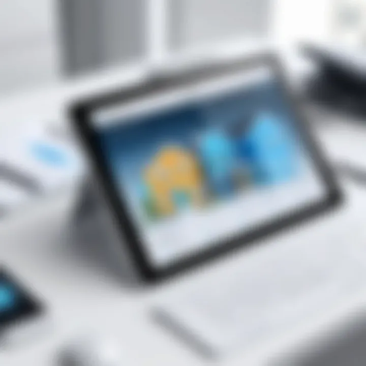 Modern technology tools displayed on a tablet for property management