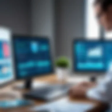 Healthcare Professionals Using Pulse EHR Illustration of healthcare professionals utilizing Pulse EHR in a clinical environment