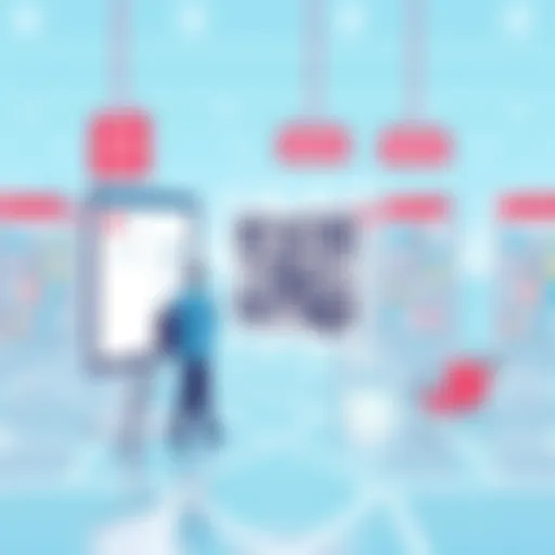 Visual representation of QR code integration in retail