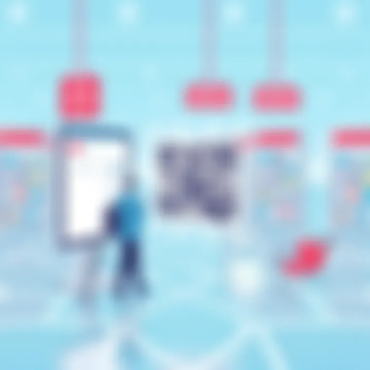 Visual representation of QR code integration in retail