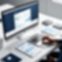 Visual representation of service planning software features