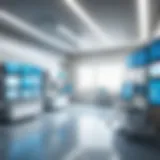 Smart hospital interior showcasing advanced technology