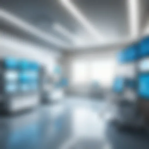 Smart hospital interior showcasing advanced technology