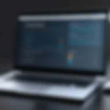 Web Softphone Interface Web softphone interface on a laptop screen